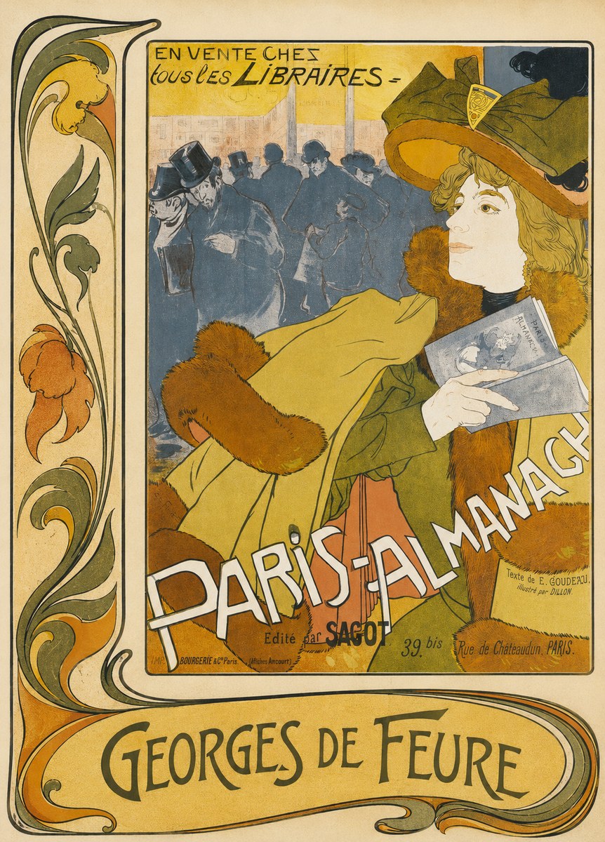 Georges de Feure Paris-almanach I No2 - Plakát