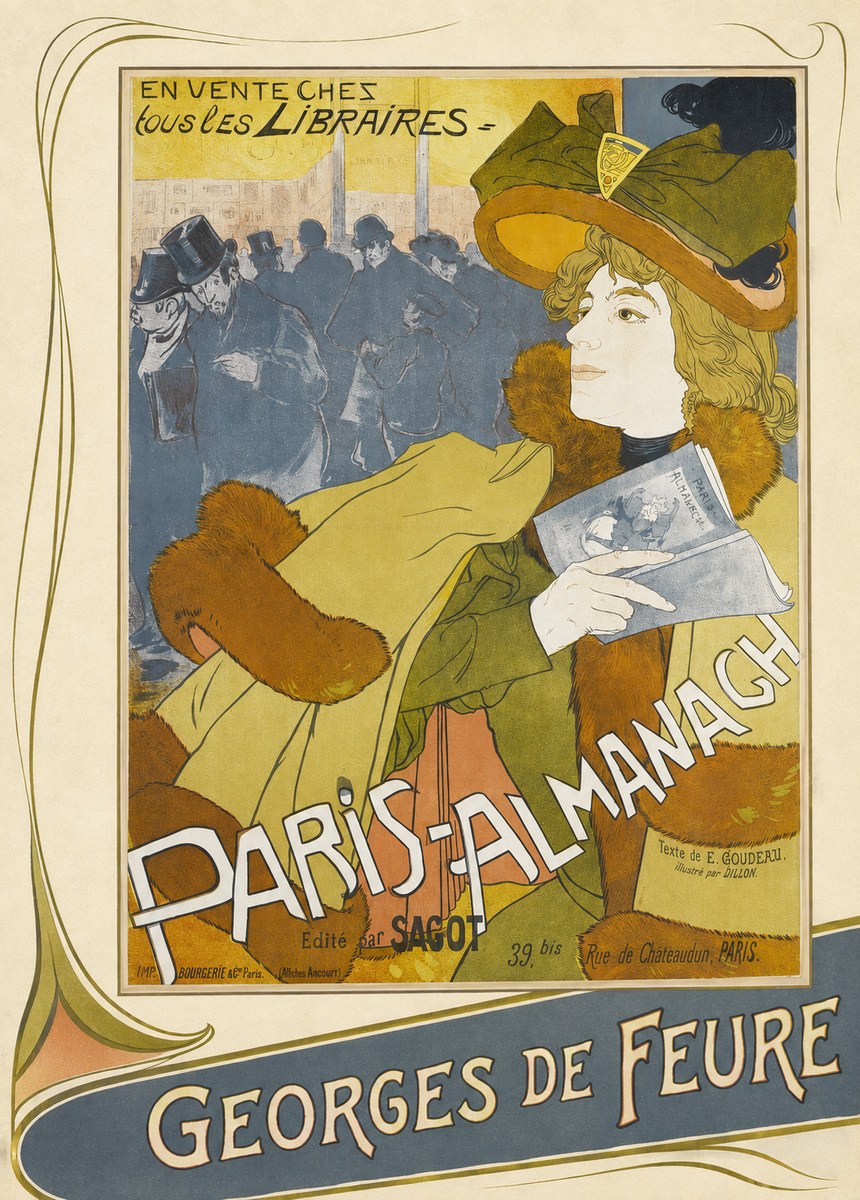 Georges de Feure Paris-almanach I No5 - Plakát