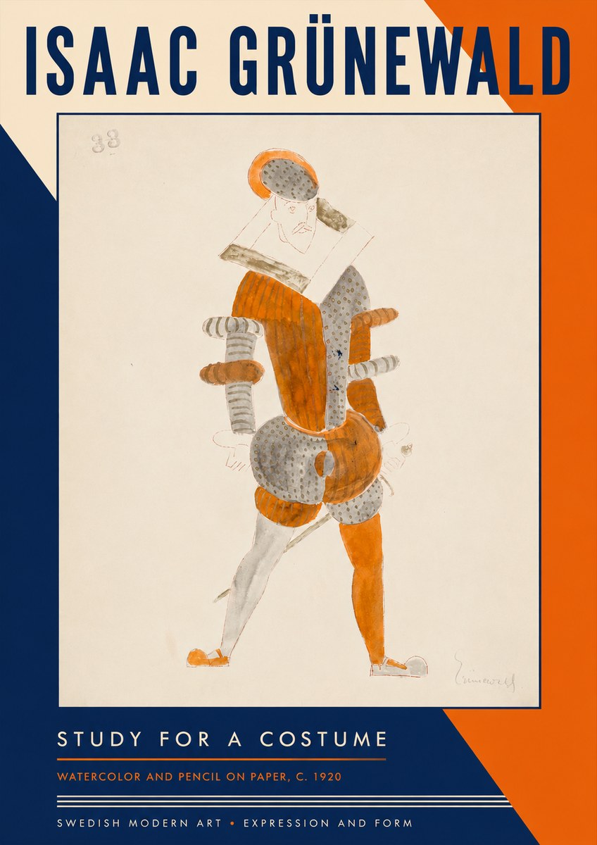 Isaac Grünewald Study for a Costume II No5 - Plakát