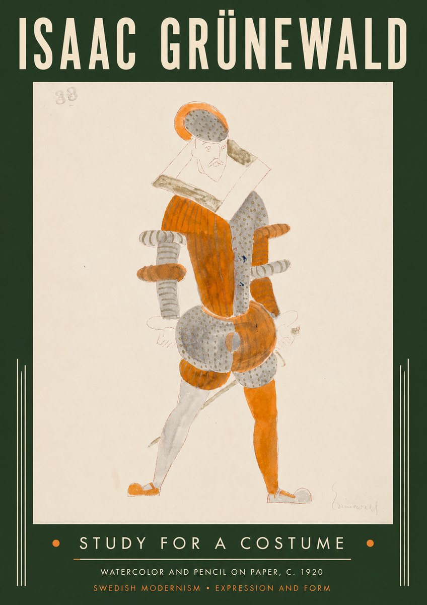 Isaac Grünewald Study for a Costume II No6 - Plakát