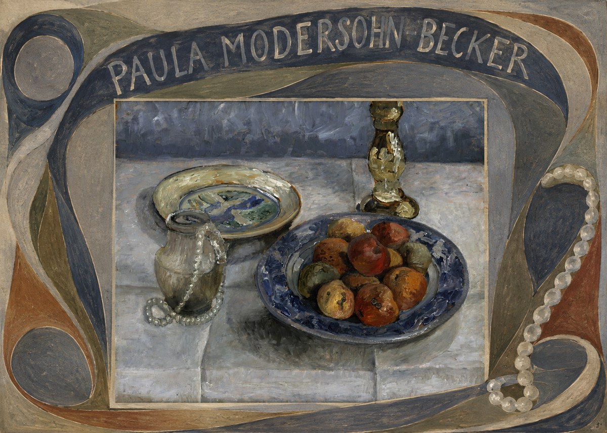 Paula Modersohn-Becker Still Life with Candlestick, Pitcher, and Fruit No3 - Plakát