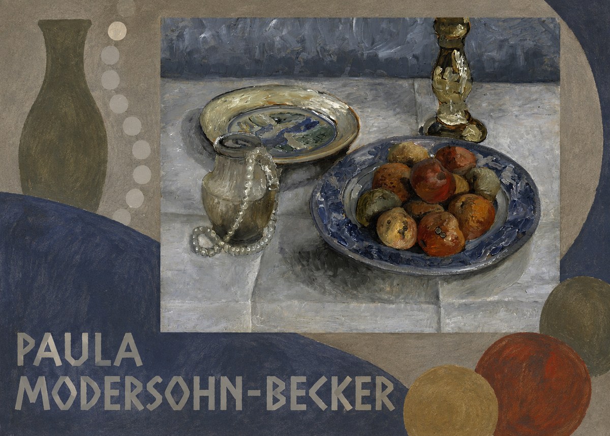 Paula Modersohn-Becker Still Life with Candlestick, Pitcher, and Fruit No5 - Plakát