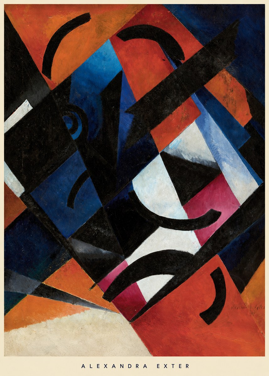 Alexandra Exter Abstract Composition No5 - Plakát