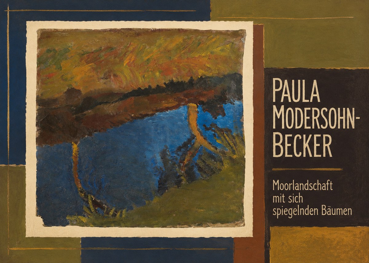 Paula Modersohn-Becker Moorlandschaft Mit Sich Spiegelnden Bäumen No2 - Plakát