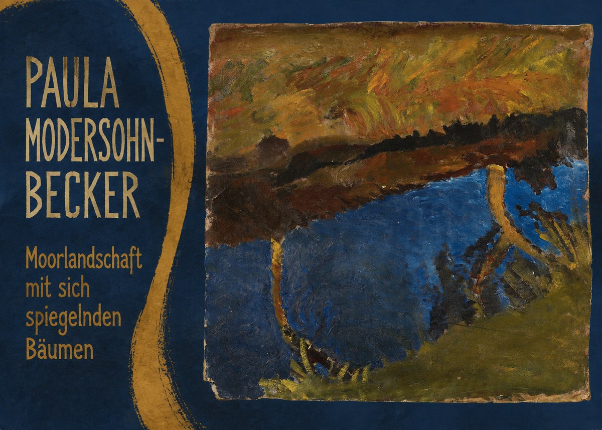 Paula Modersohn-Becker Moorlandschaft Mit Sich Spiegelnden Bäumen No5 - Plakát