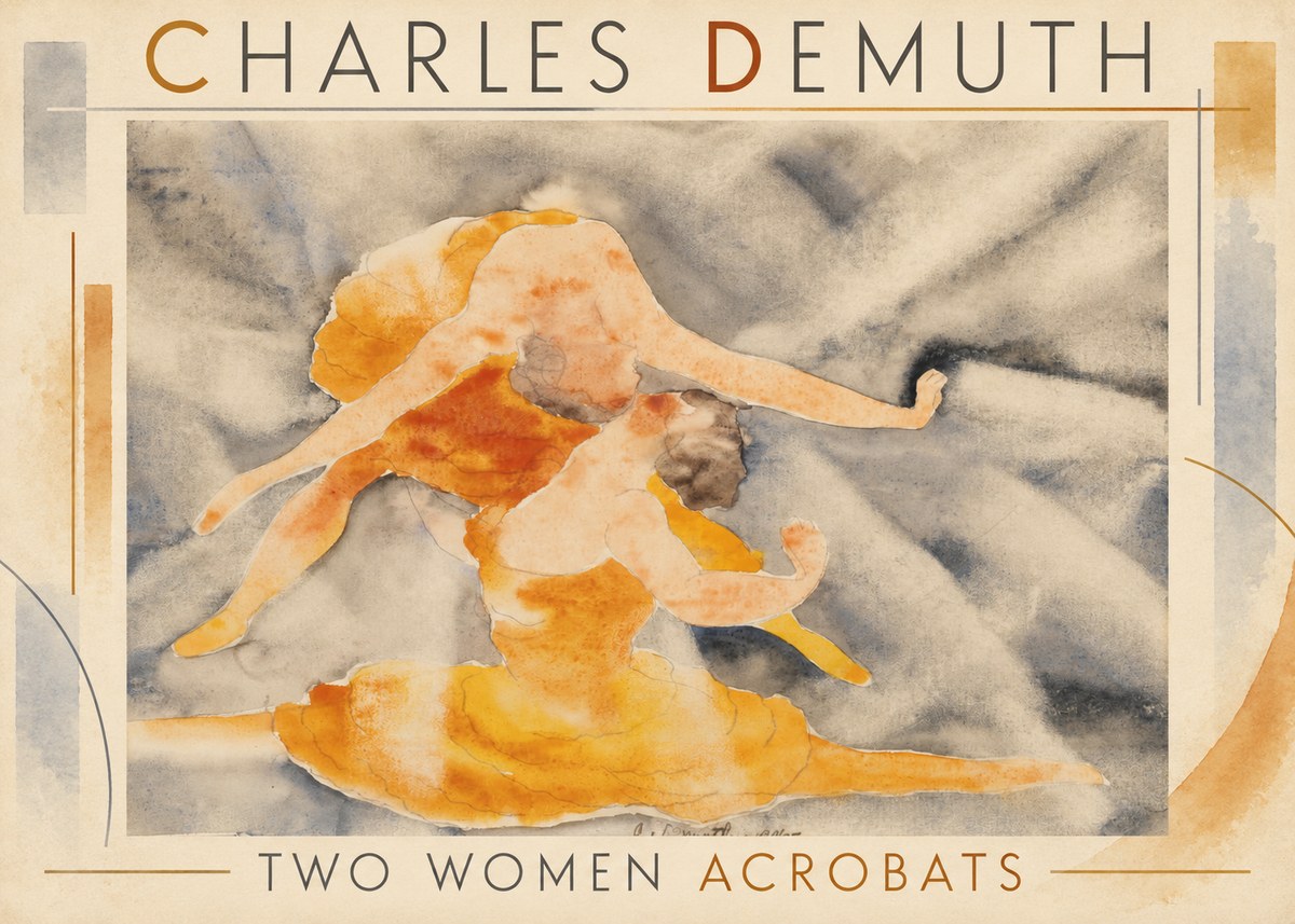 Charles Demuth Two Women Acrobats No1 - Plakát