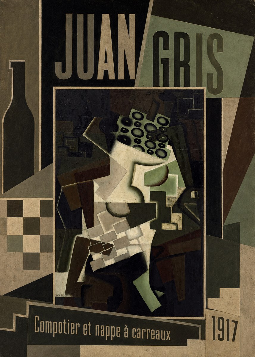 Juan Gris Compotier Et Nappe À Carreaux No2 - Plakát