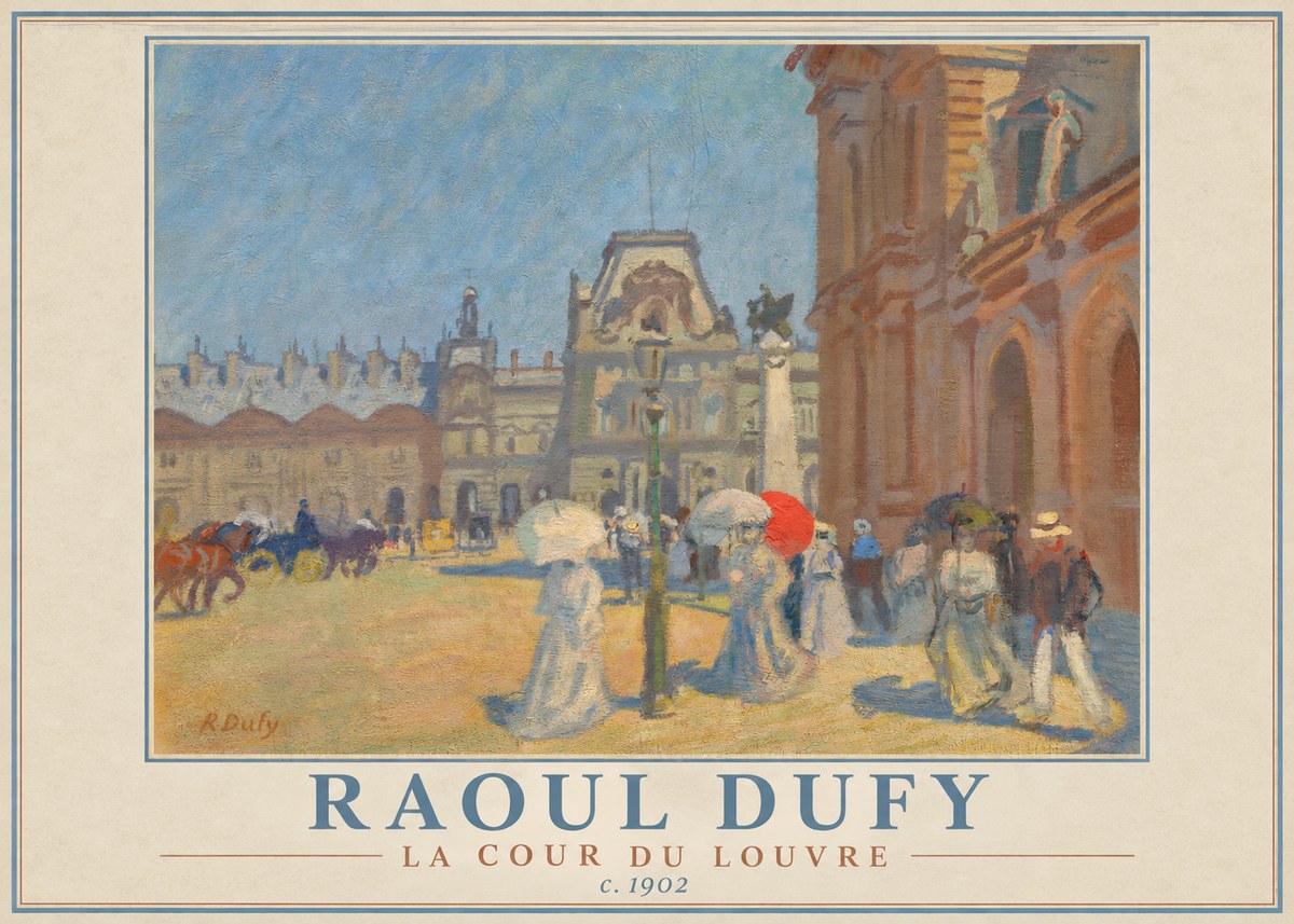 Raoul Dufy La Cour Du Louvre No1 - Plakát