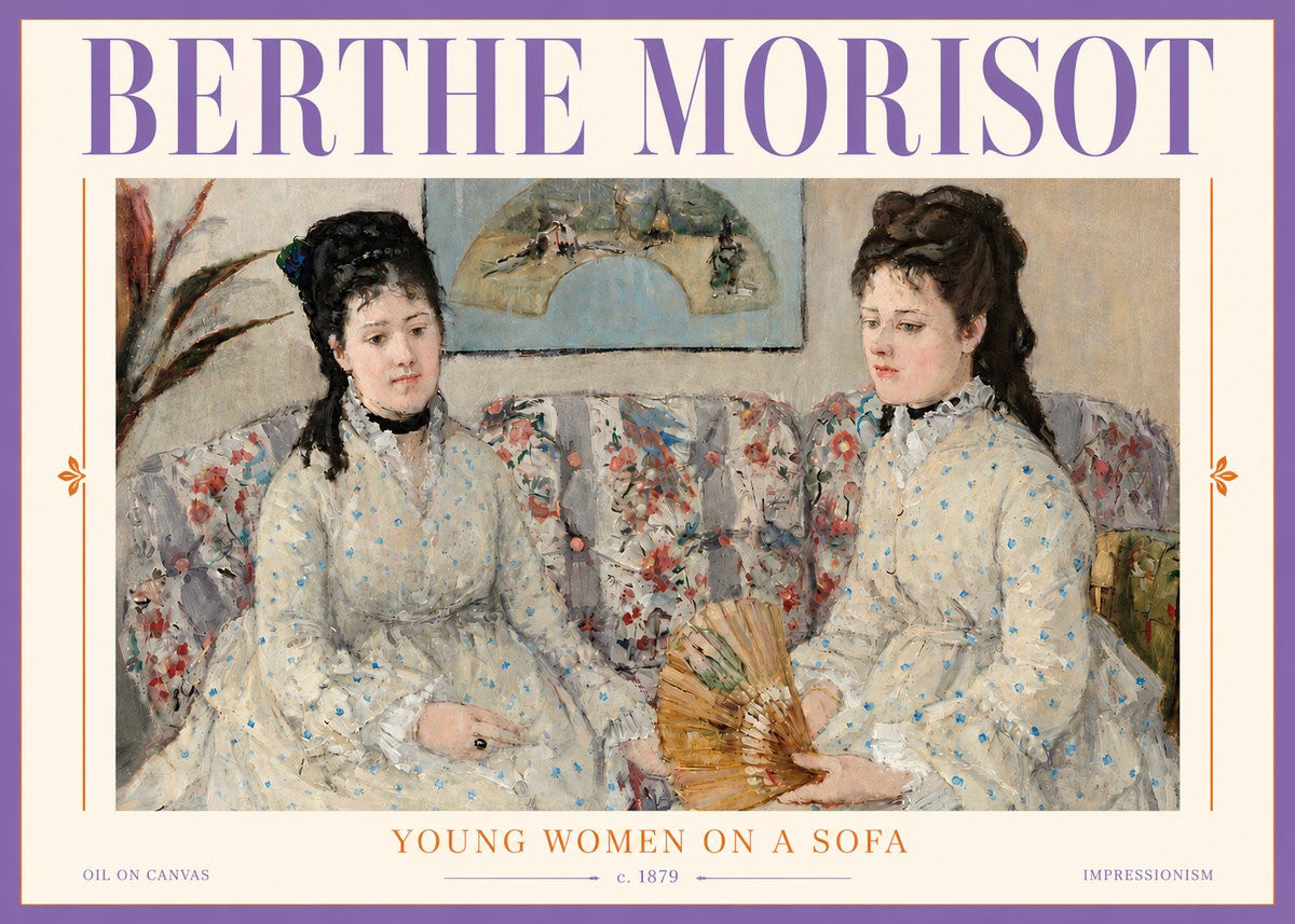 Berthe Morisot Young Women on a Sofa No5 - Plakát