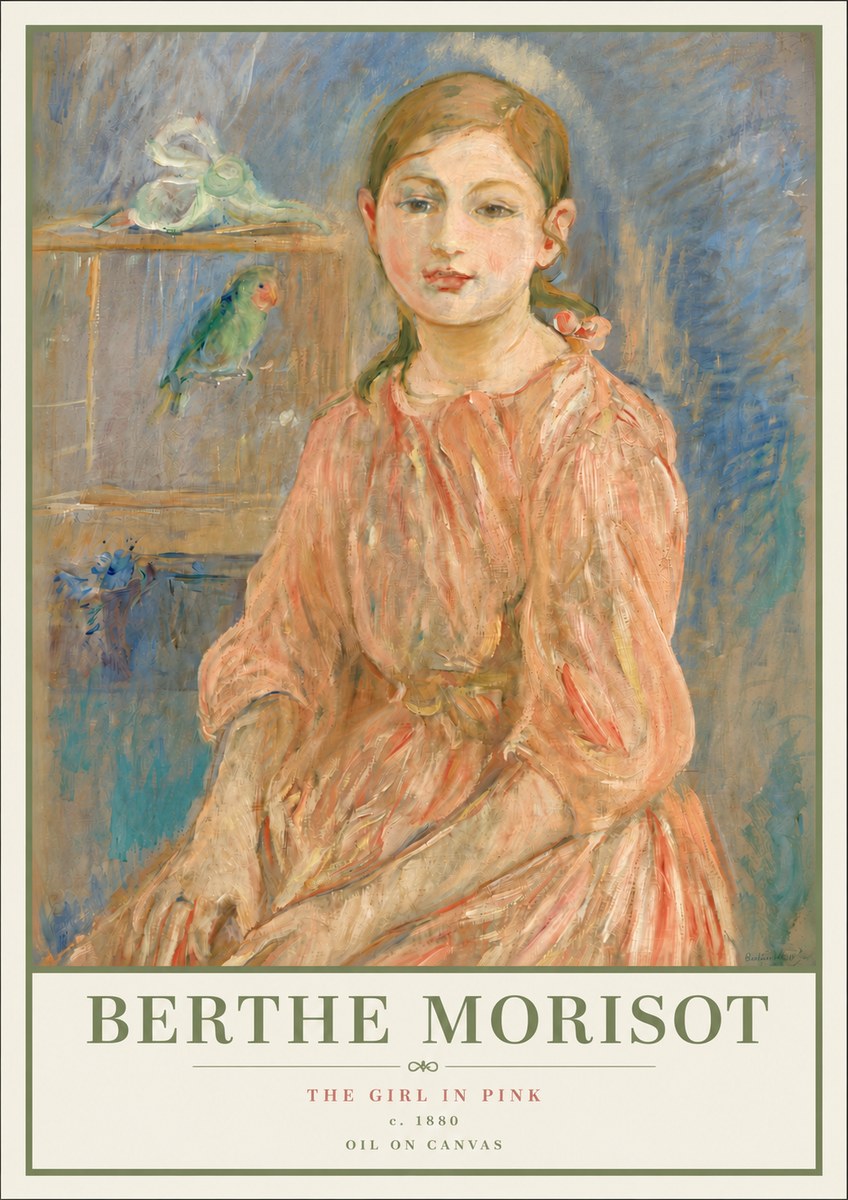 Berthe Morisot The Girl in Pink No4 - Plakát