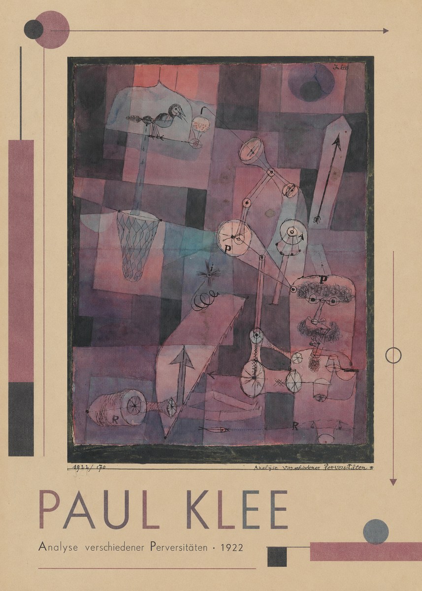 Paul Klee Analyse Verschiedener Perversitäten No1 - Plakát