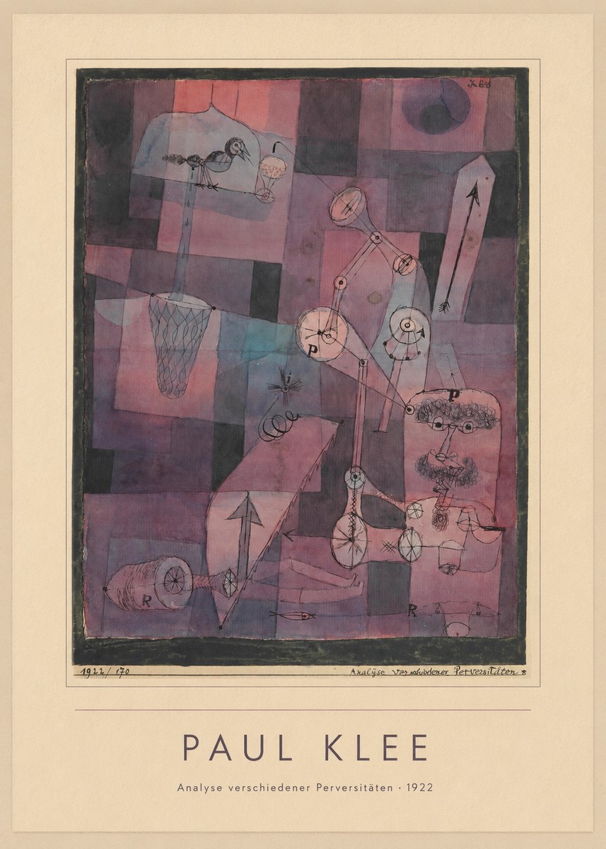 Paul Klee Analyse Verschiedener Perversitäten No4 - Plakát