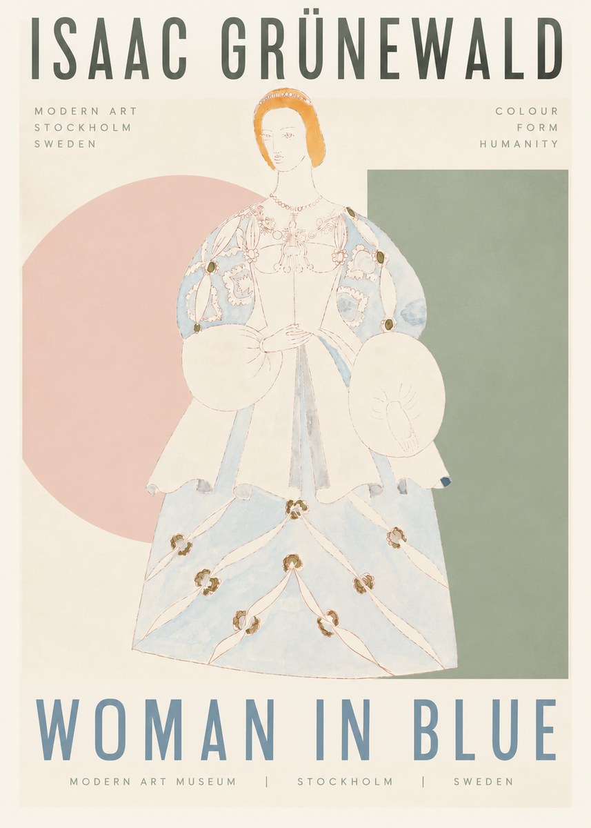 Isaac Grünewald Study of a Woman in Costume No6 - Plakát
