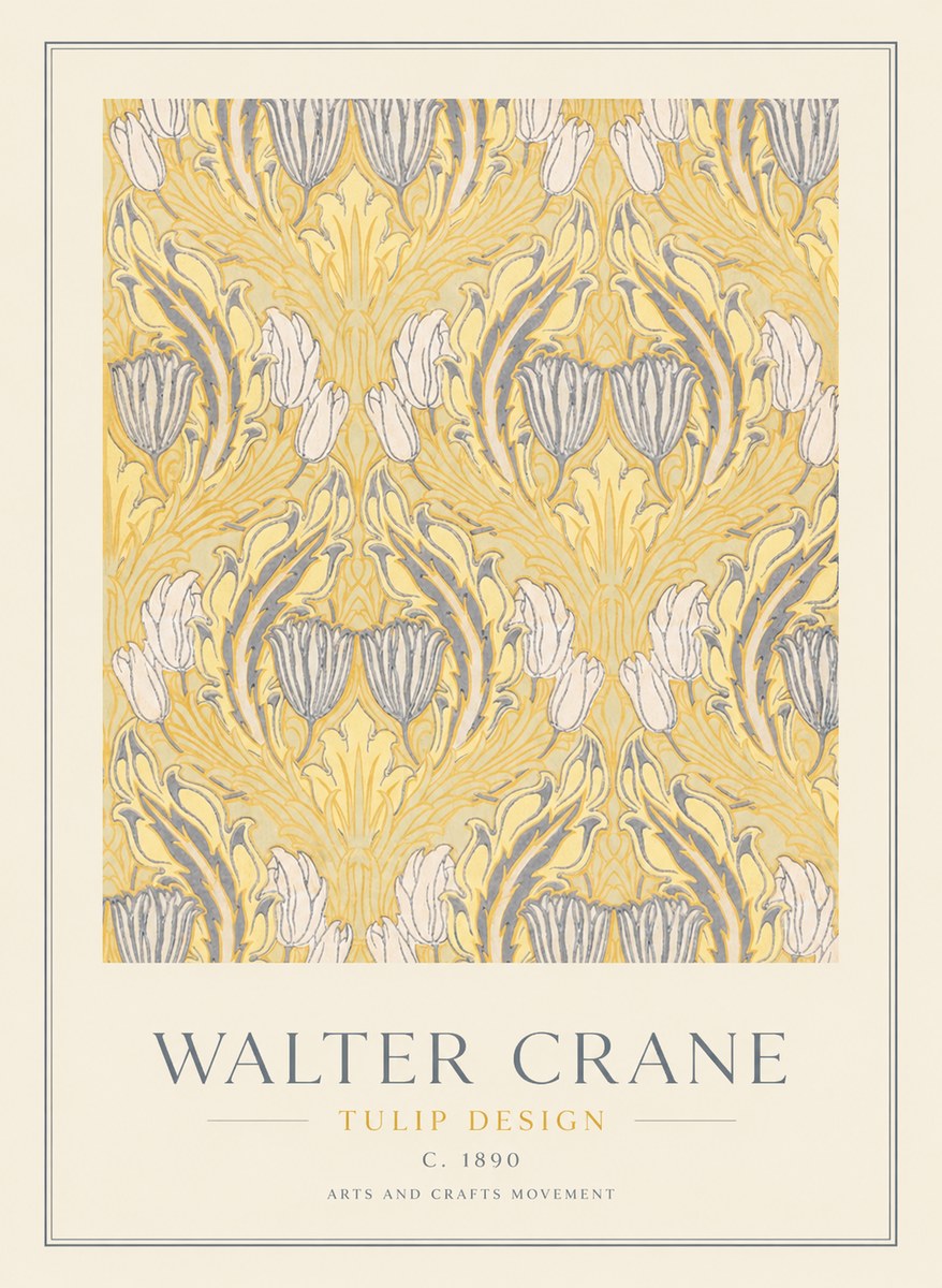 Walter Crane Tulip Design II No1 - Plakát