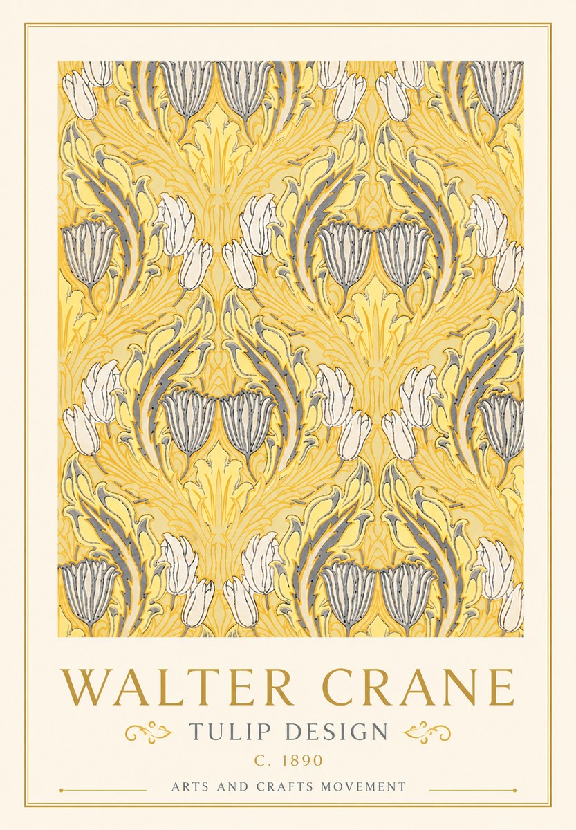 Walter Crane Tulip Design II No5 - Plakát