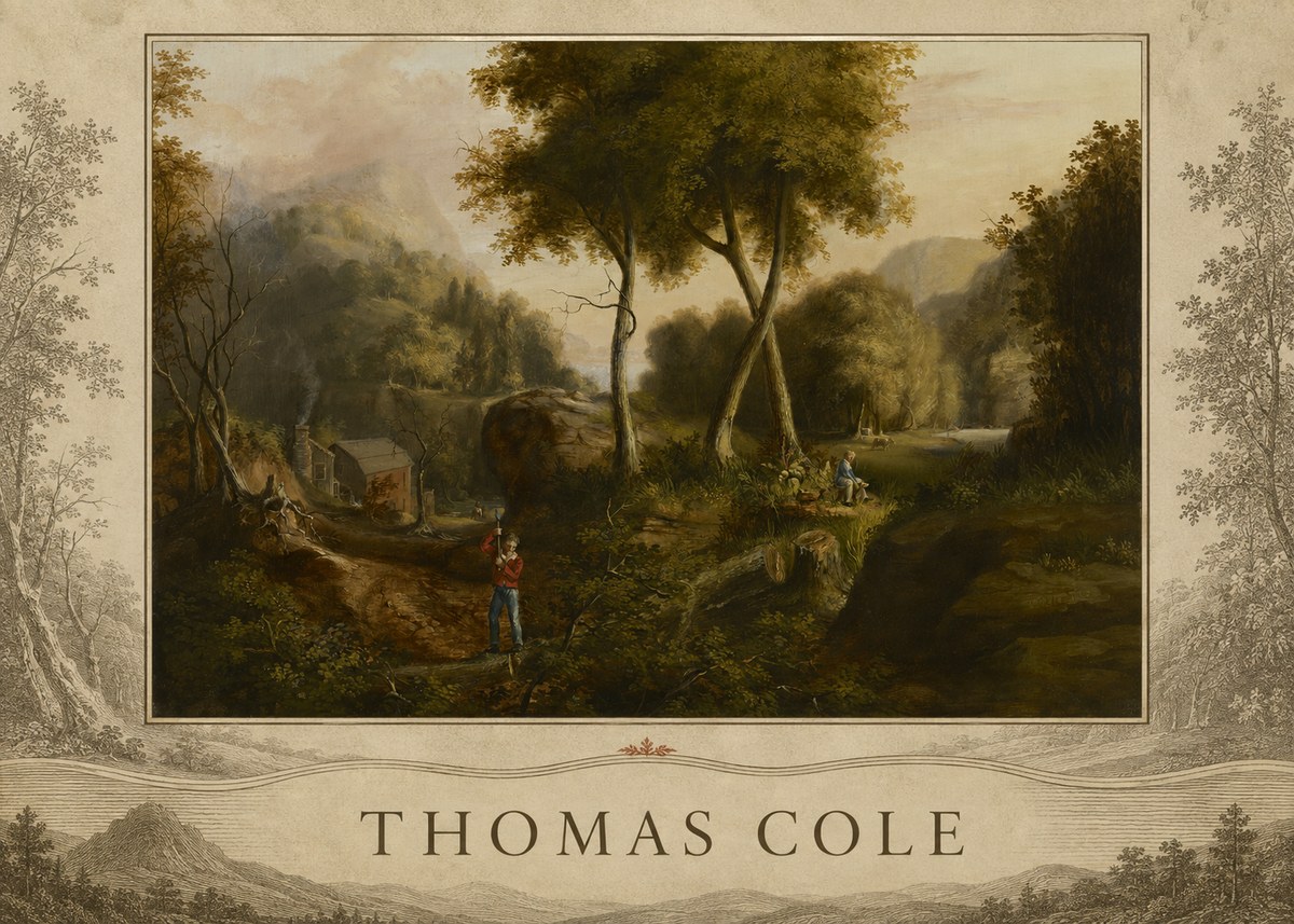 Thomas Cole The Hunter's Return I No3 - Plakát