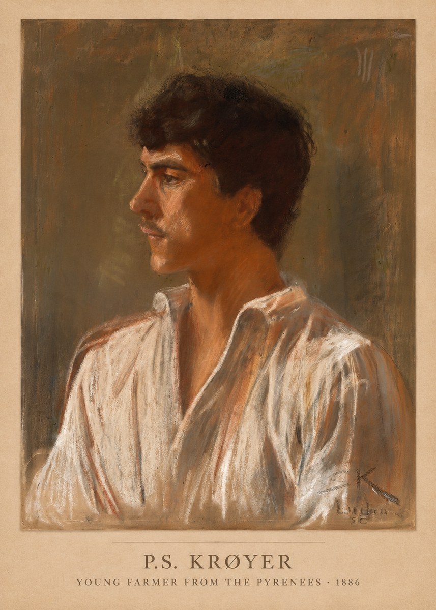 P.S. Krøyer Young Farmer from the Pyrenees No5 - Plakát