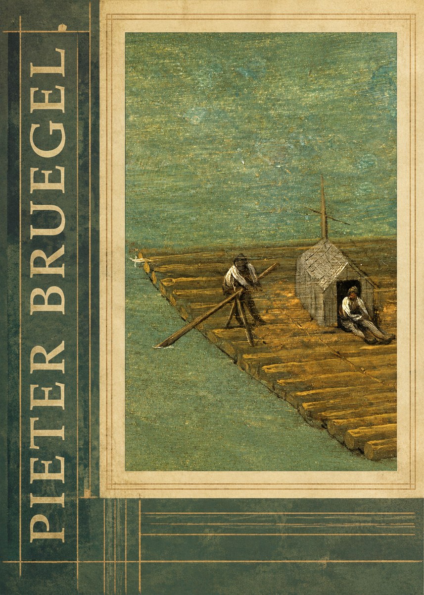 Pieter Bruegel Two Men on a Raft No2 - Plakát