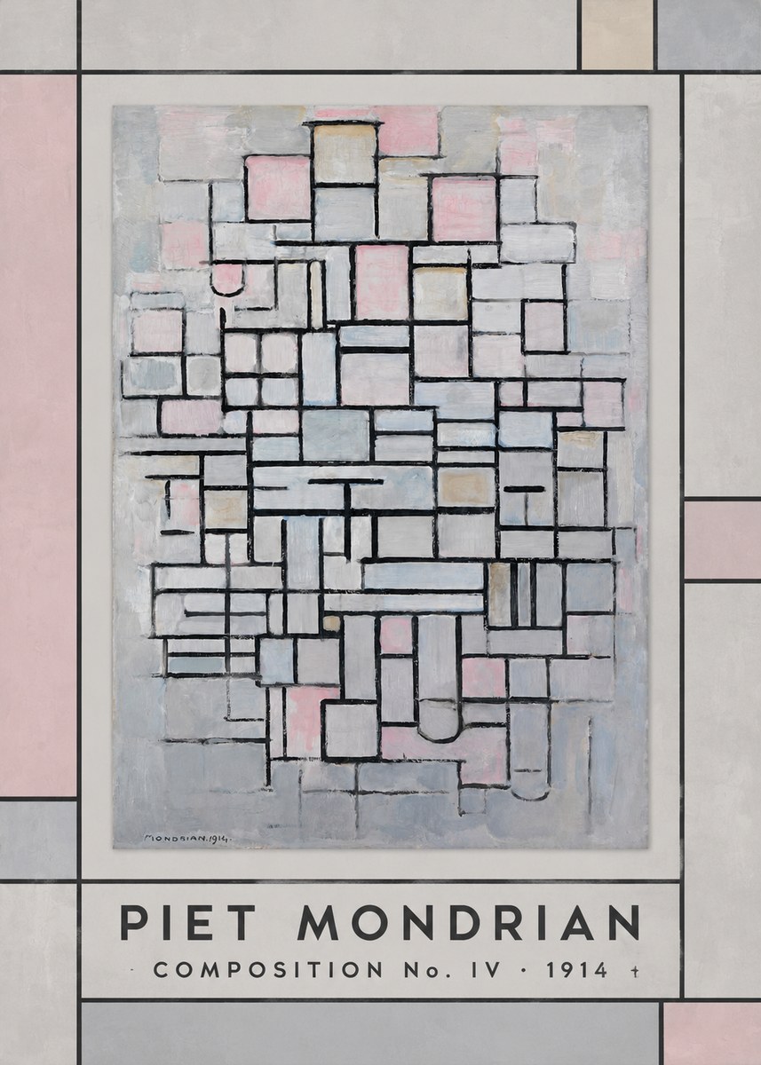 Piet Mondrian Composition No. Iv • 1914 No1 - Plakát