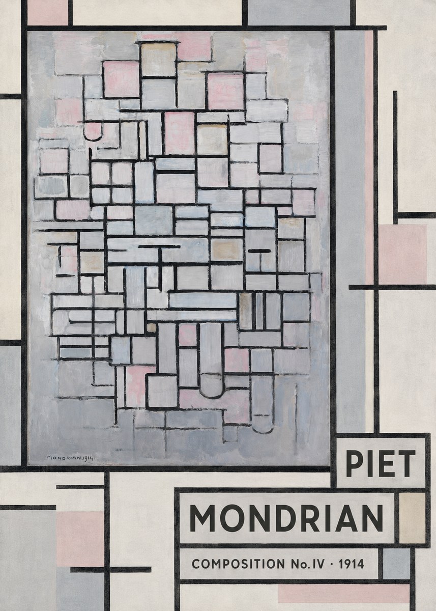 Piet Mondrian Composition No. Iv • 1914 No5 - Plakát