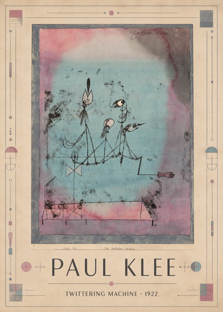 Paul Klee Twittering Machine No1 - Plakát