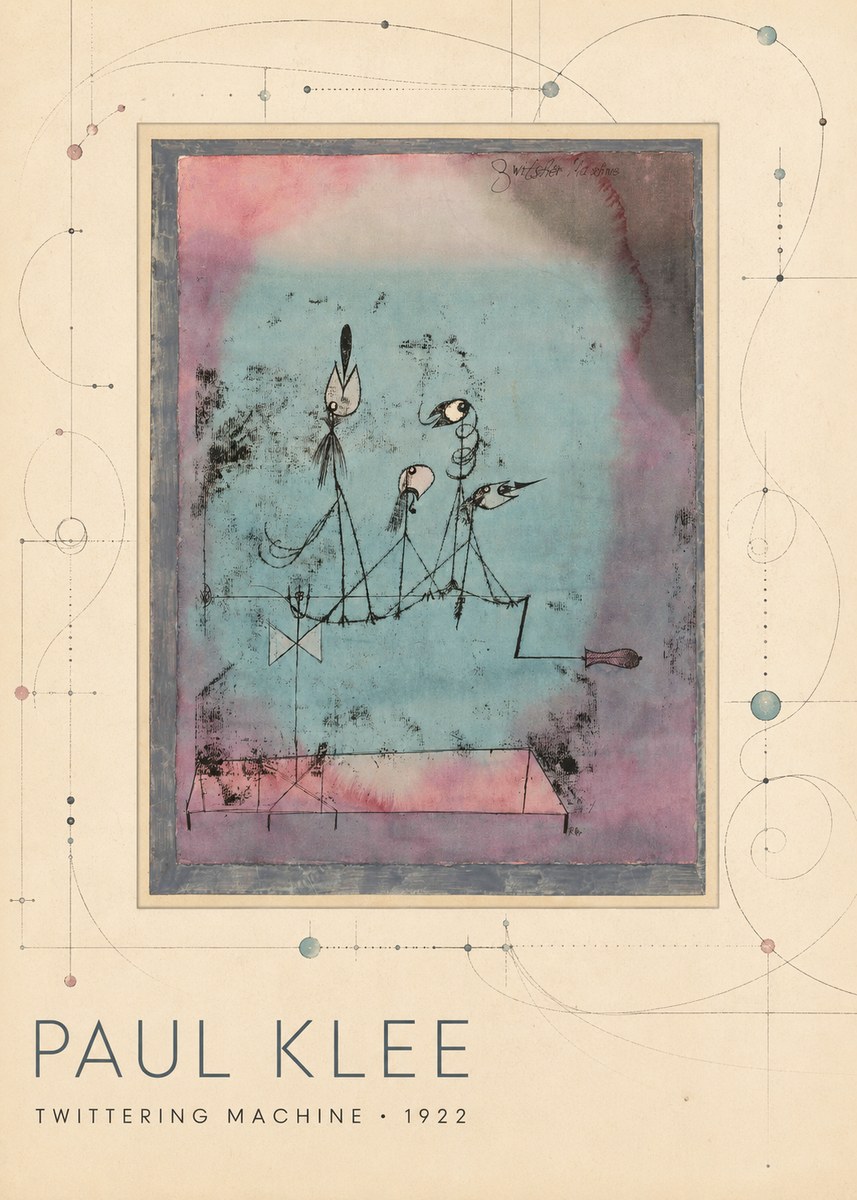 Paul Klee Twittering Machine No3 - Plakát
