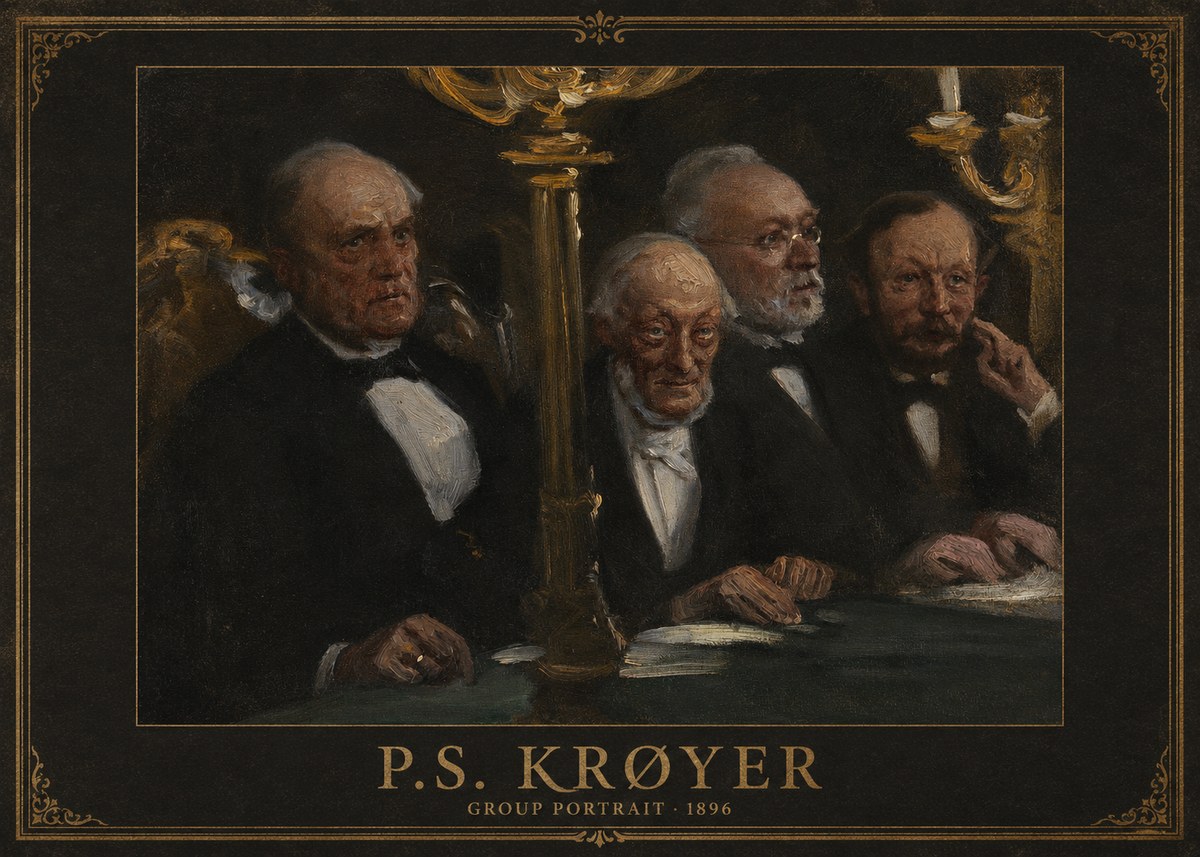 P.S. Krøyer Group Portrait No1 - Plakát