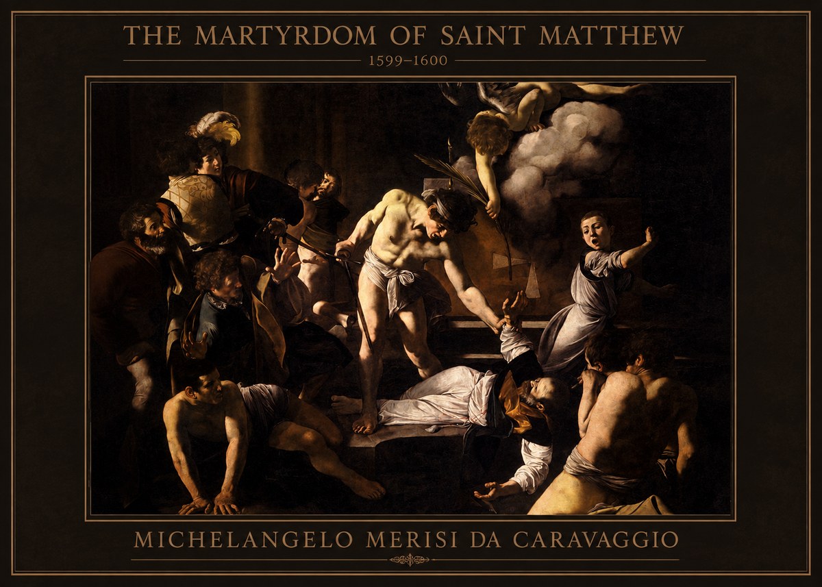 Michelangelo Merisi da Caravaggio The Martyrdom of Saint Matthew No4 - Plakát