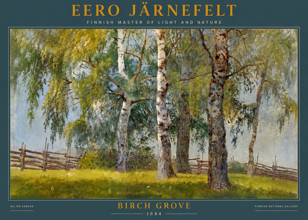 Eero Järnefelt Birch Grove No4 - Plakát