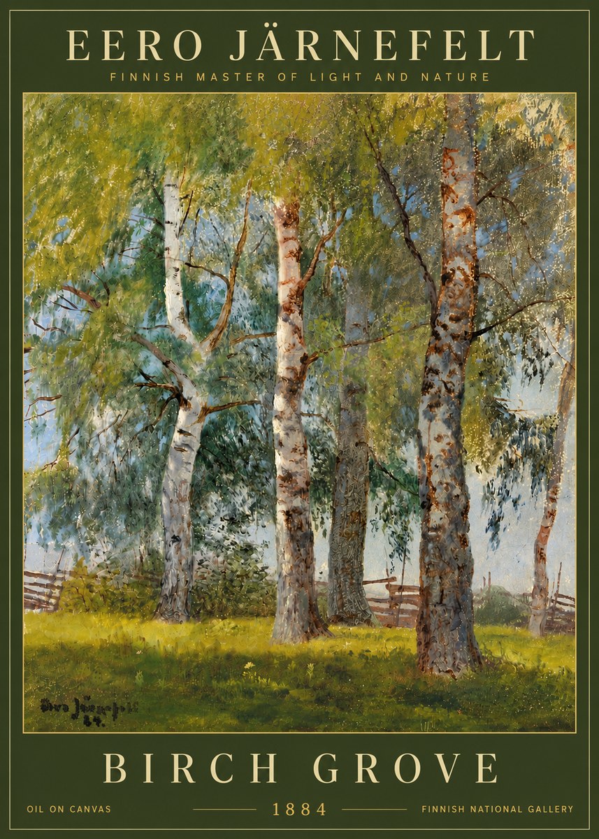 Eero Järnefelt Birch Grove No6 - Plakát