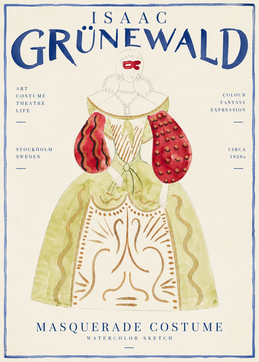 Isaac Grünewald Masquerade Costume No4 - Plakát