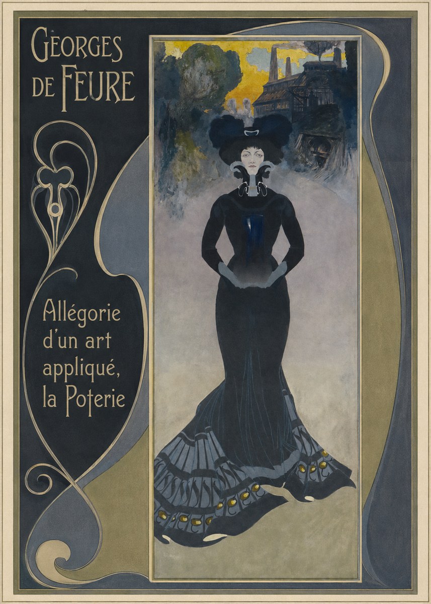 Georges de Feure Allégorie D'un Art Appliqué, La Poterie No2 - Plakát