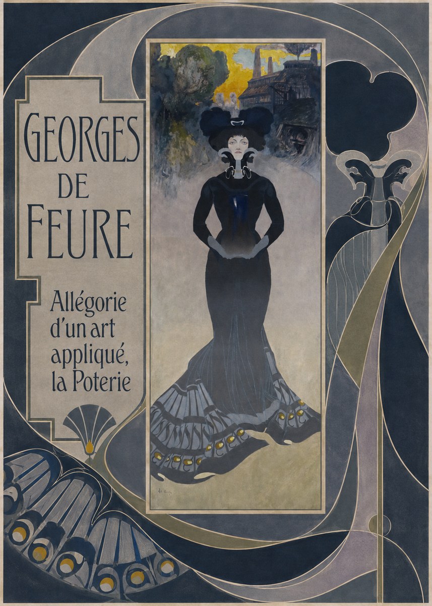 Georges de Feure Allégorie D'un Art Appliqué, La Poterie No5 - Plakát