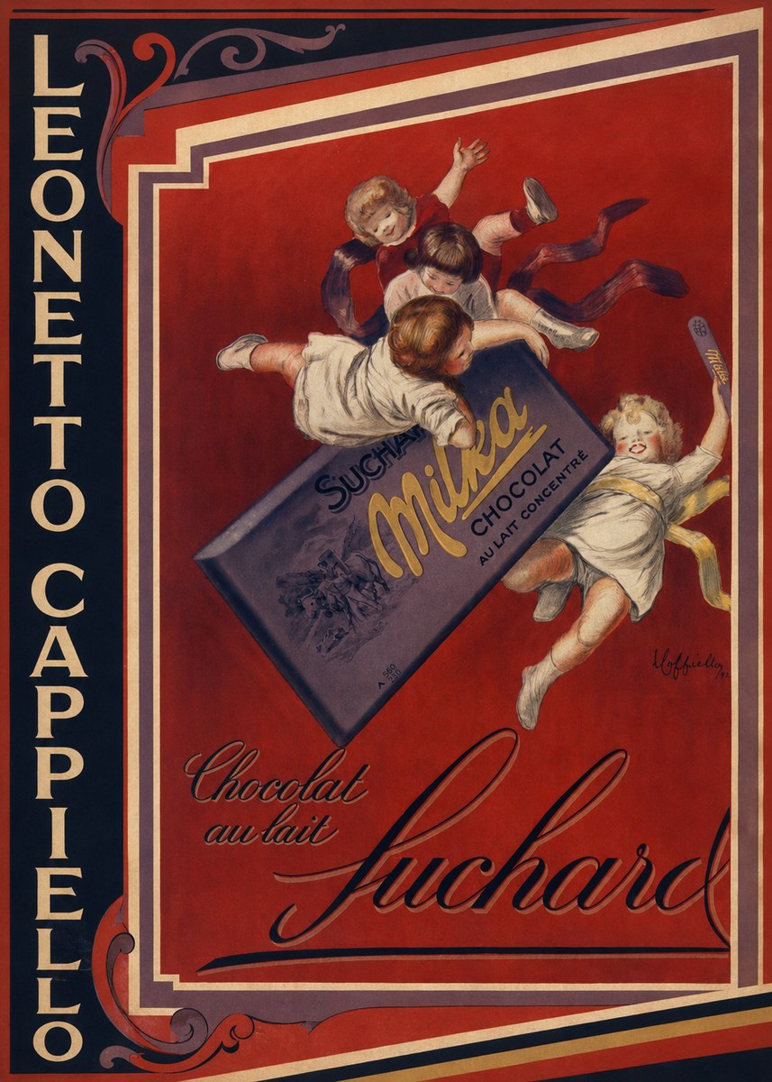 Leonetto Cappiello Suchard Milka Chocolat No2 - Plakát
