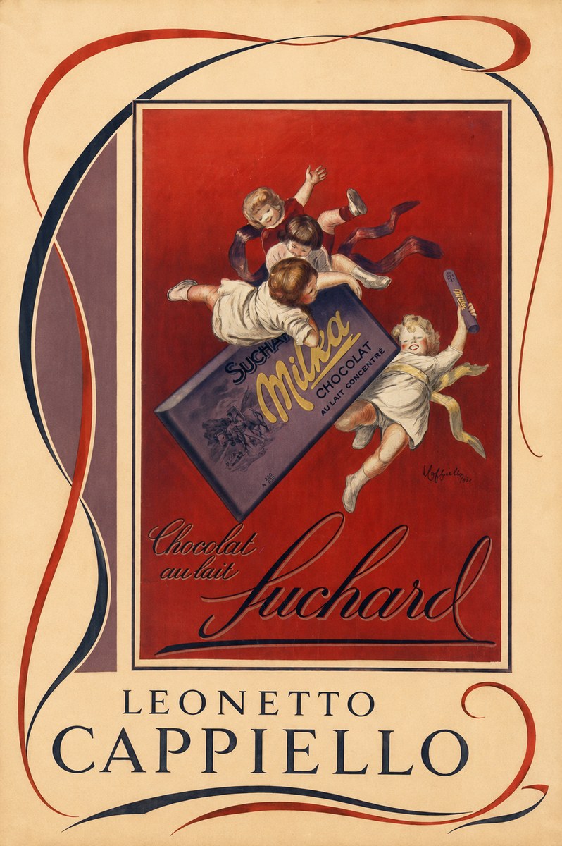 Leonetto Cappiello Suchard Milka Chocolat No3 - Plakát