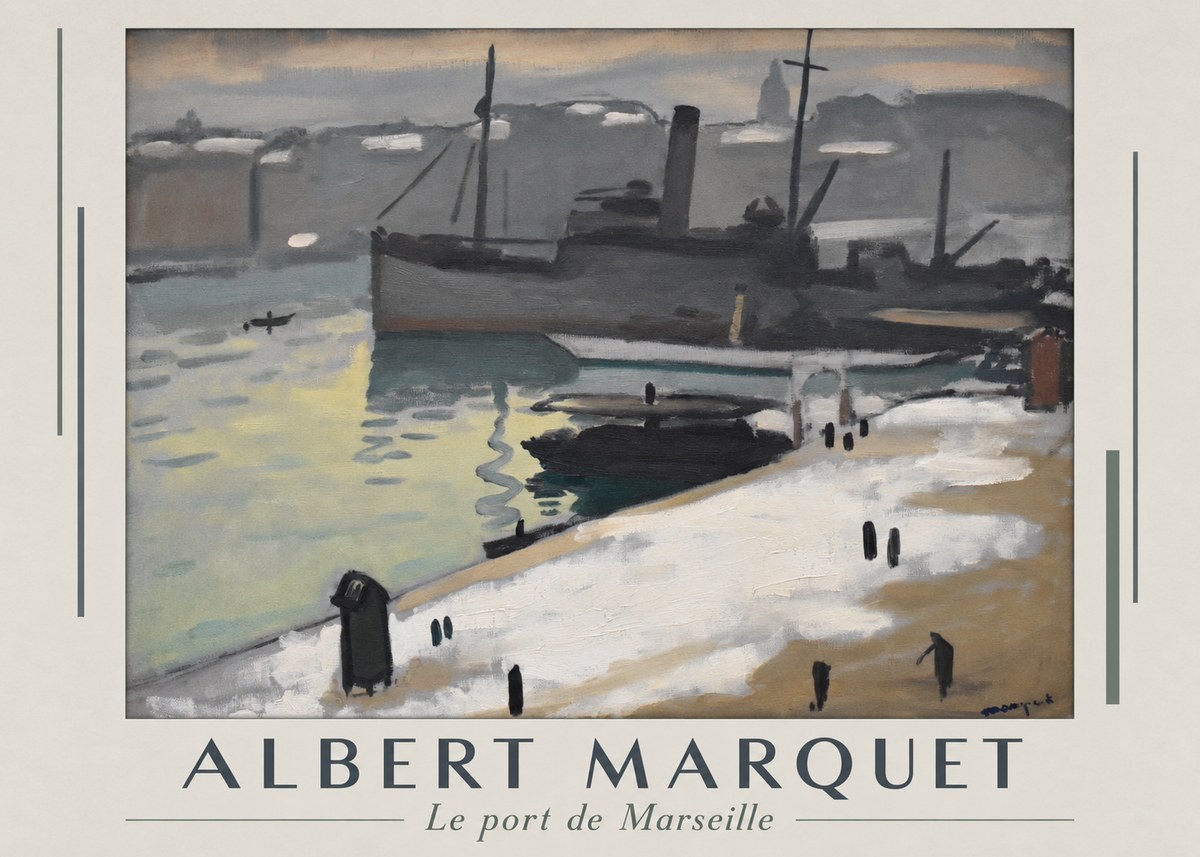 Albert Marquet Le Port De Marseille II No1 - Plakát