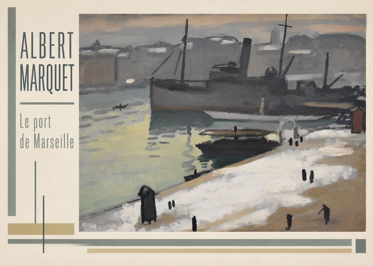 Albert Marquet Le Port De Marseille II No3 - Plakát