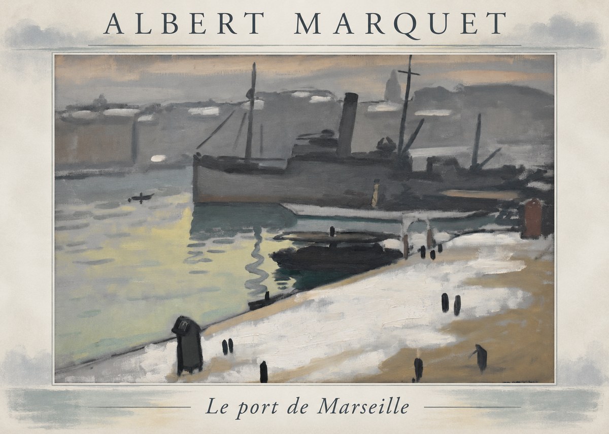 Albert Marquet Le Port De Marseille II No4 - Plakát