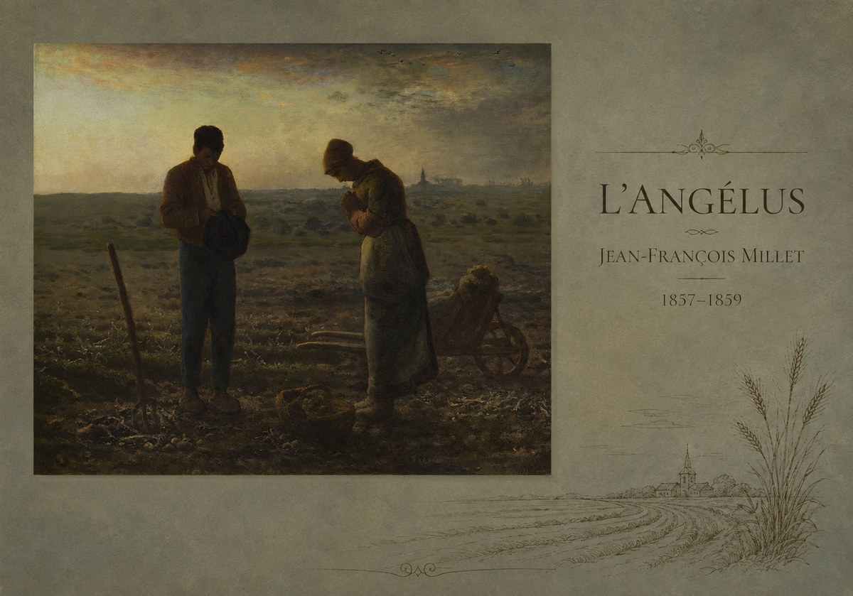 Jean-François Millet L'angélus I No4 - Plakát