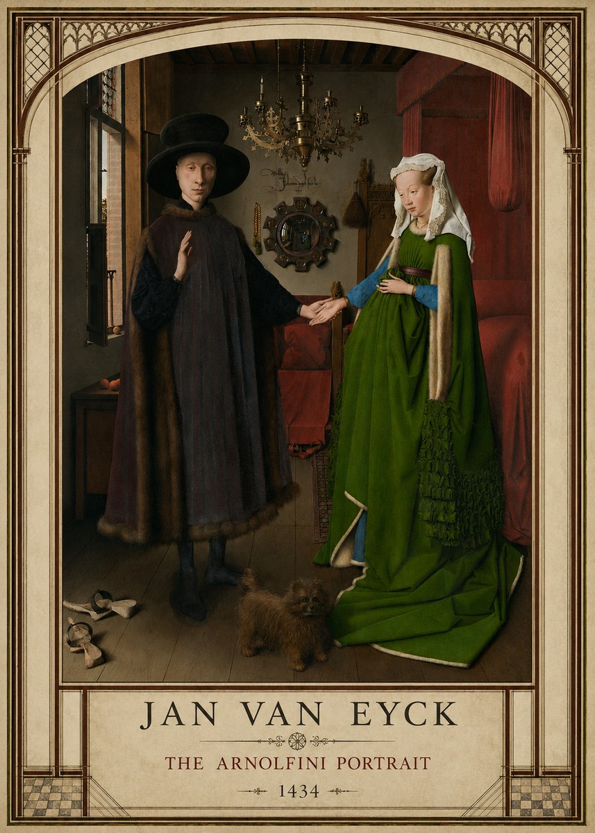 Jan van Eyck The Arnolfini Portrait V No3 - Plakát