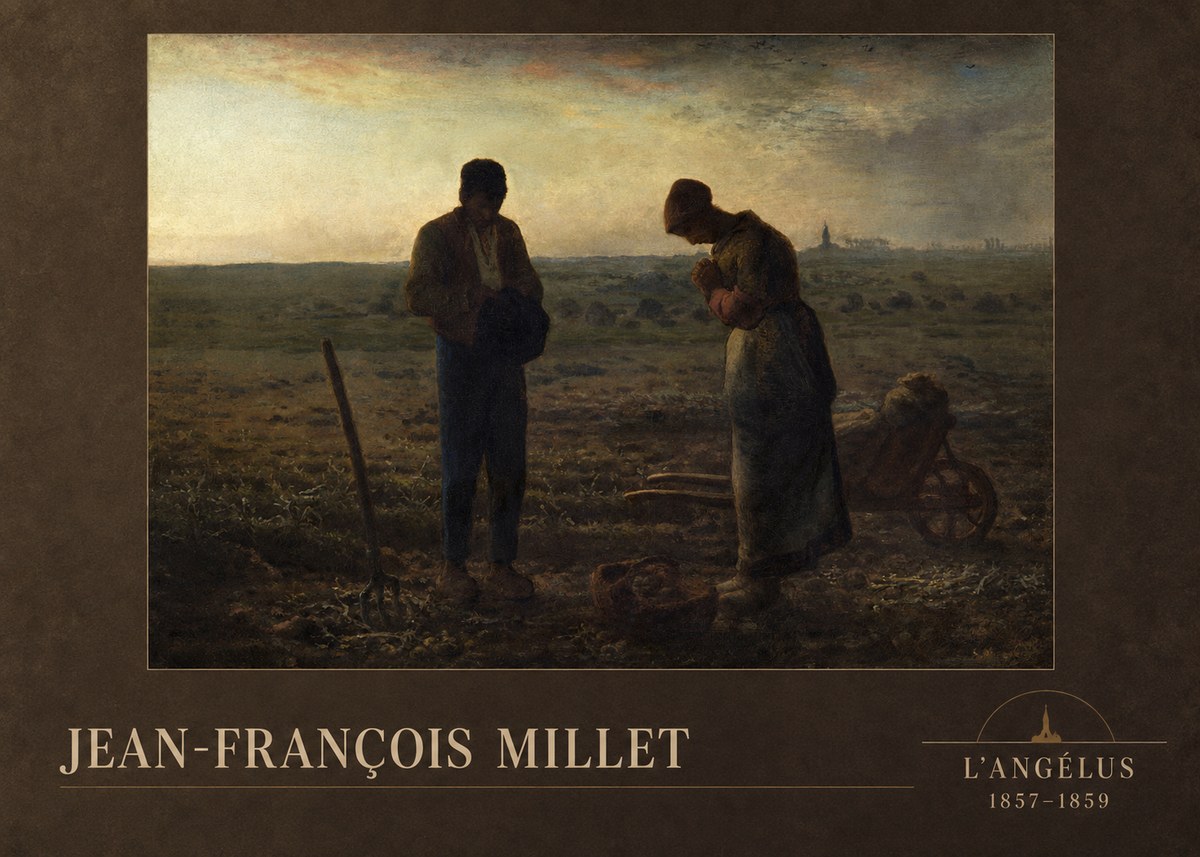Jean-François Millet L'angélus II No2 - Plakát