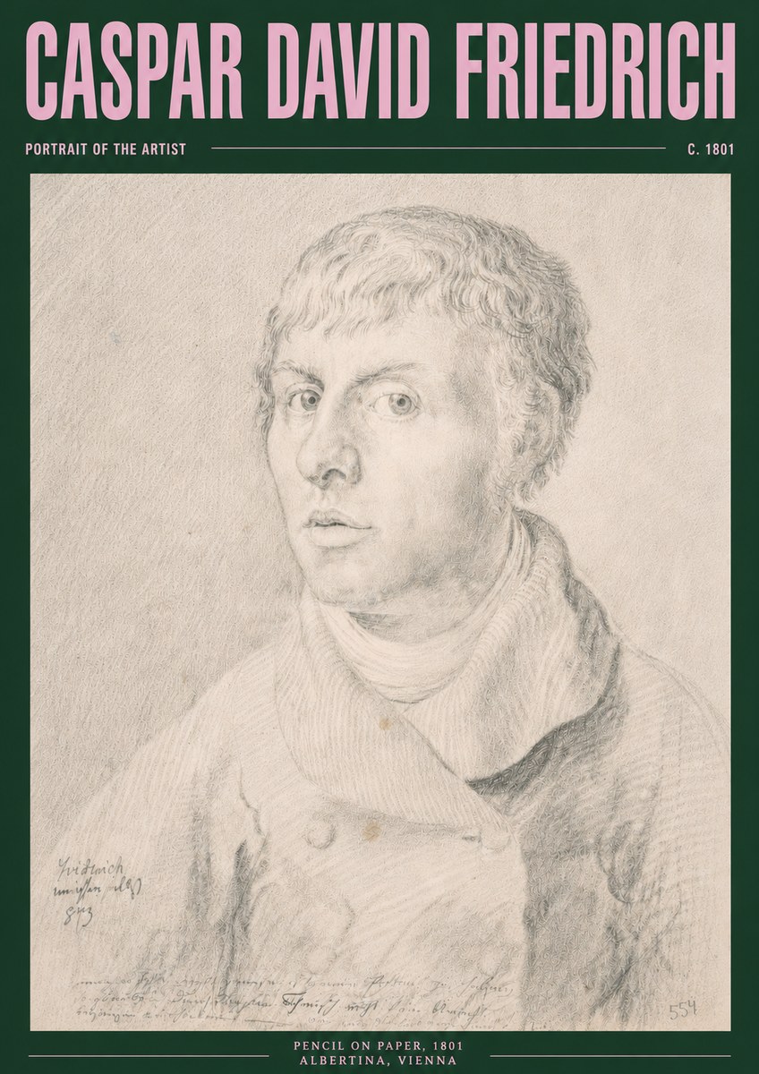 Caspar David Friedrich Portrait of the Artist No3 - Plakát