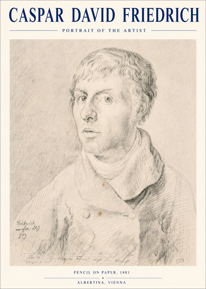 Caspar David Friedrich Portrait of the Artist No4 - Plakát