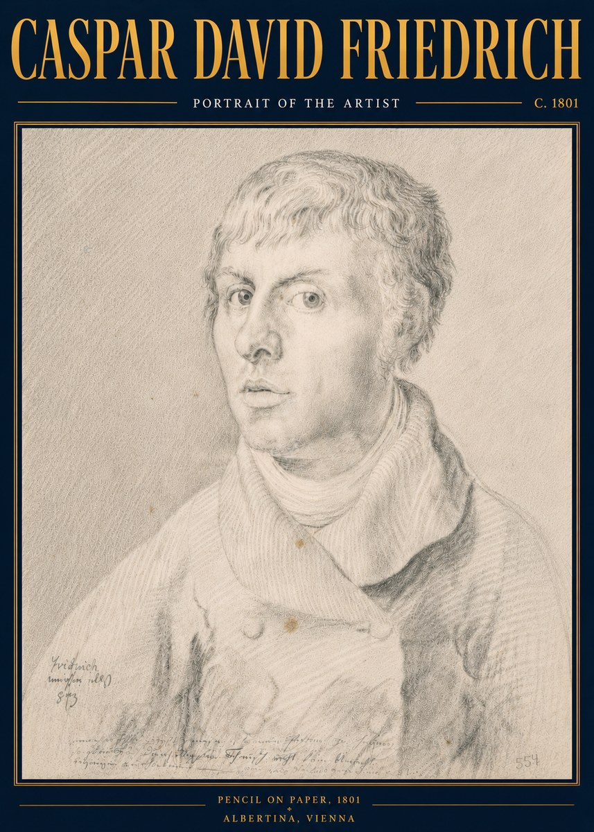 Caspar David Friedrich Portrait of the Artist No6 - Plakát