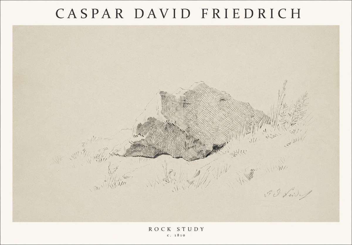 Caspar David Friedrich Rock Study No1 - Plakát