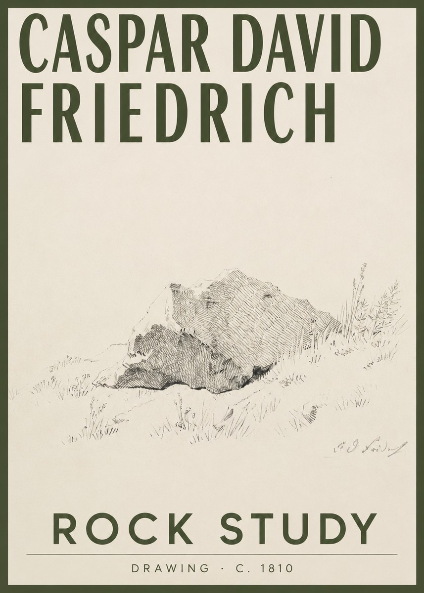 Caspar David Friedrich Rock Study No2 - Plakát