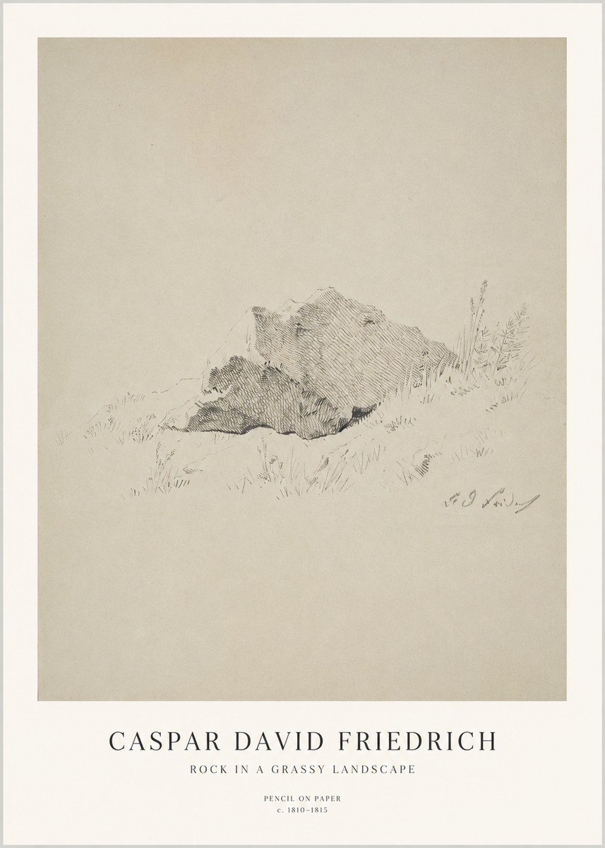 Caspar David Friedrich Rock Study No3 - Plakát