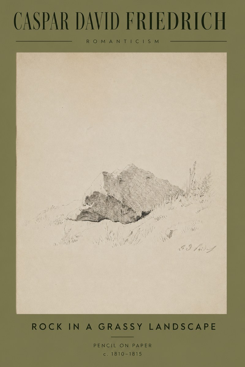 Caspar David Friedrich Rock Study No4 - Plakát