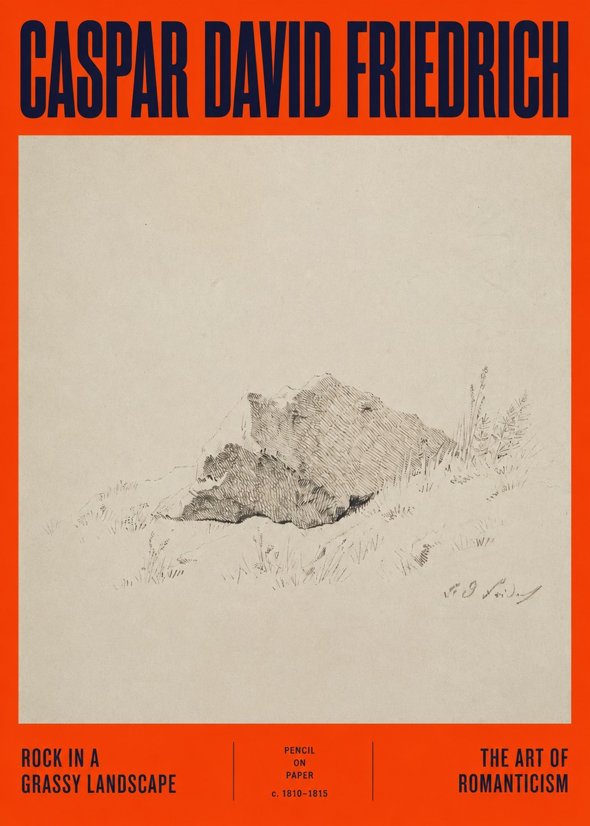 Caspar David Friedrich Rock Study No5 - Plakát