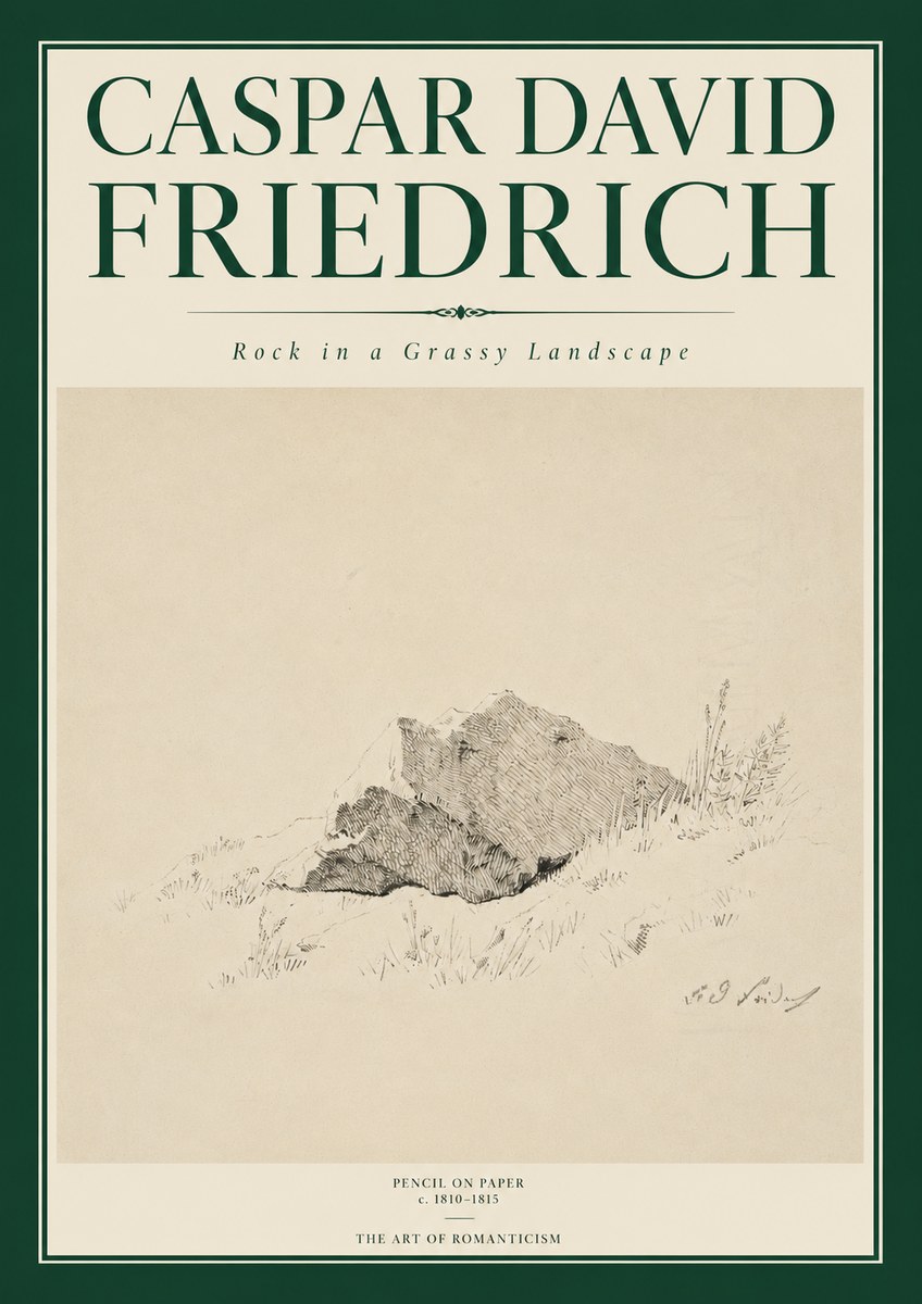 Caspar David Friedrich Rock Study No6 - Plakát